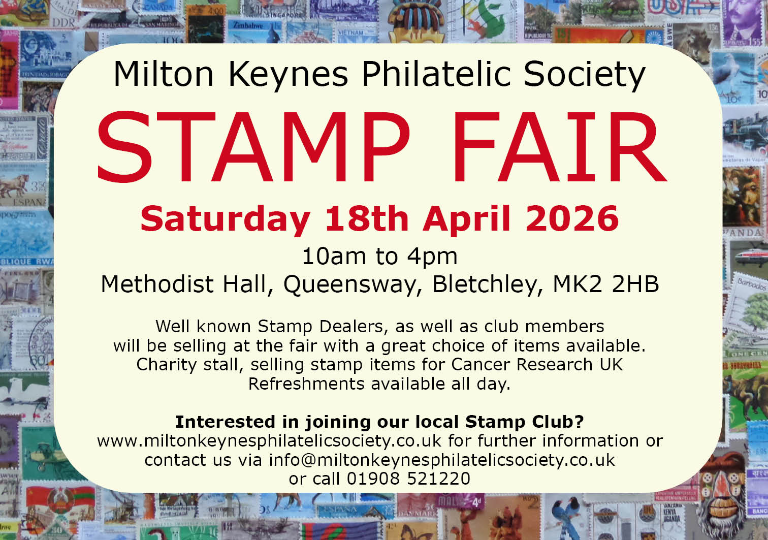 Stamp fair advert - April 2026